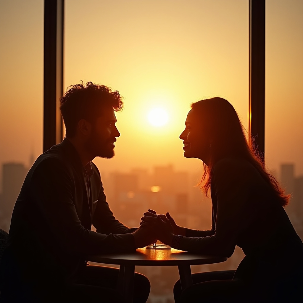 Due giovani professionisti seduti vicino a una finestra mentre discutono di un percorso di crescita professionale
